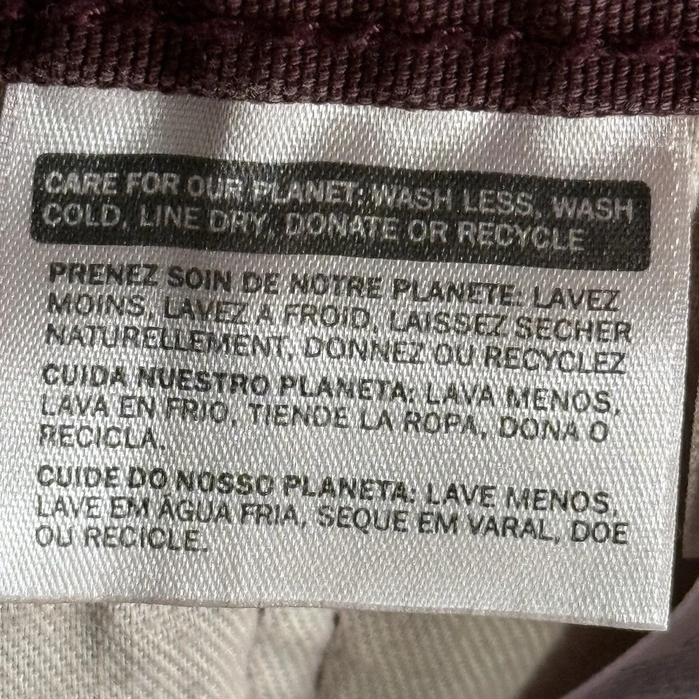 Levi's 514 Straight Leg Canvas‎ Pants Burgundy Streetwear Workwear W31 L32